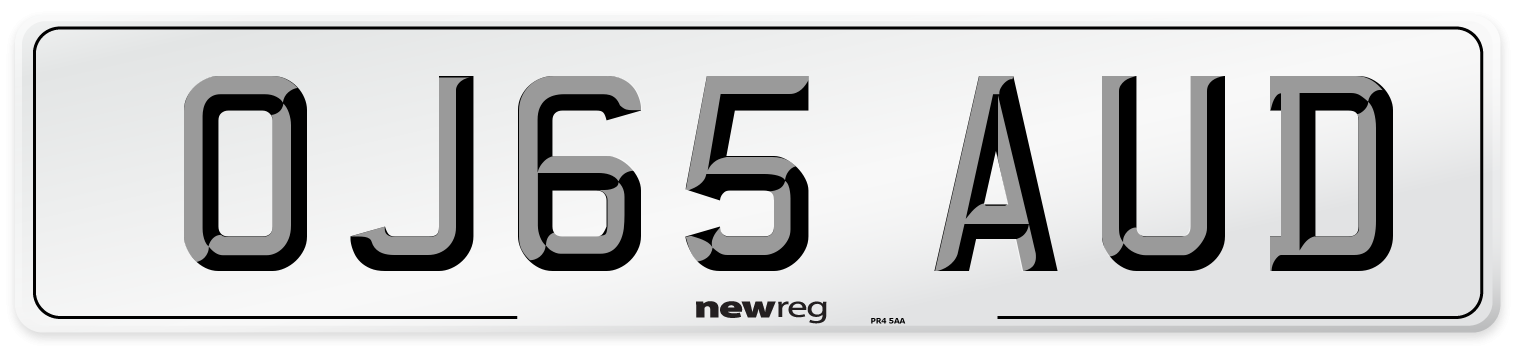 OJ65 AUD Number Plate from New Reg